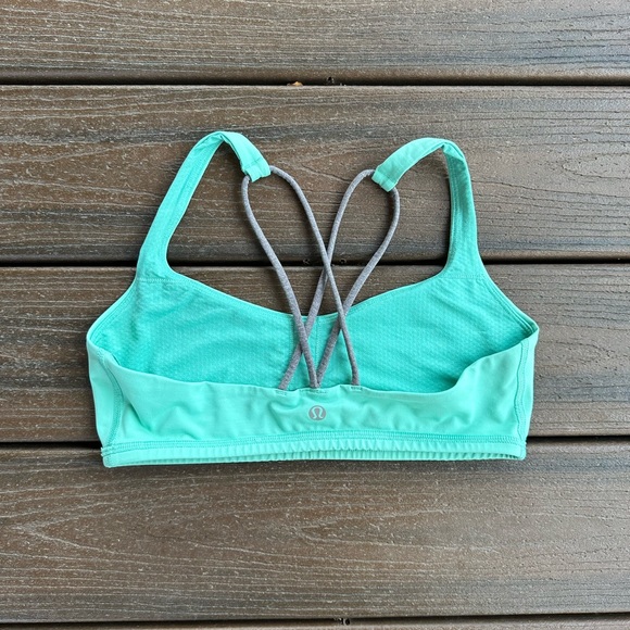 Lululemon Free To Be Bra Wild Mint & Grey Straps Grey size 8 - Picture 3 of 8